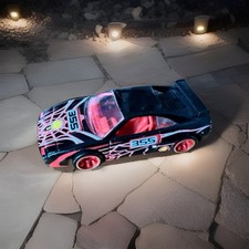 2007 Hot Wheels FERRARI RACER 355 CHALLENGE Black SPIDER WEB SHELL, lose