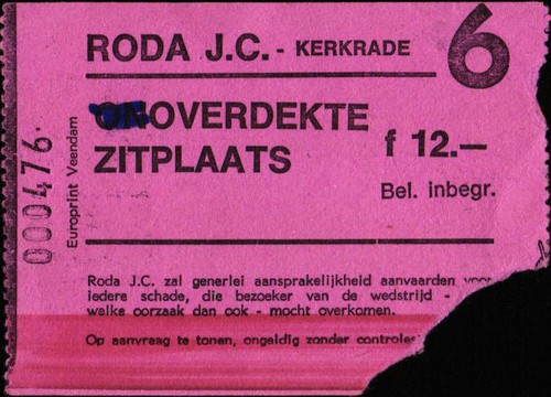 Ticket 1986 roda jc - 03.08.1986,