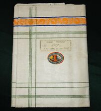 Meterware Damast-Jacquard Gewebe Indanthren original alte Aussteuer um 1920 