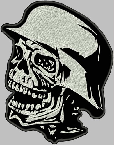 Totenkopf mit stahlhelm - mit, stahlhelm-