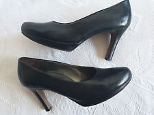 PAUL GREEN sexy PLATEAU PUMPS High Heel HANDMADE alles Leder Schwarz Gr. 40 40,5