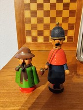 2 DDR Räuchermännchen Räuchermann Erzgebirge Dittmann Polizist Rut Gahlenz Bauer
