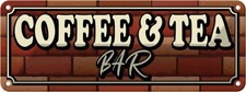Blechschild 10x27 cm Coffee &