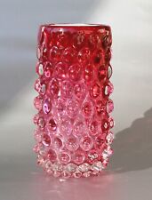 Murano Glas Vase, Lenti, Ercole Barovier & Toso, Pink, H. ~20cm, ~1,4kg, ~1950