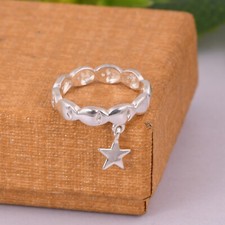 Designer Band Star Charm Ring