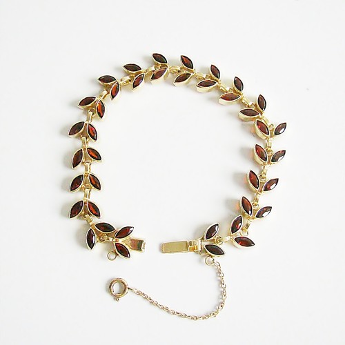 Armband gold 333er granat - armband, kt