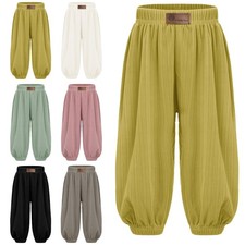 DE Baby Mädchen Jungen Sommerhose Lange Loose Fit Bloomers Freizeithose 