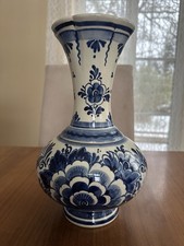 Delft Vase antik blau weiß