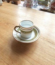 Seltene Limoges France Porzellan Mokka- Kaffee Gedeck Tasse + Untertasse