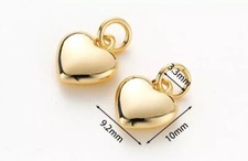 Luxus Herz Anhänger Gold 18K & 14K vergoldet  & Rhodium. Geschenk Damen Herren