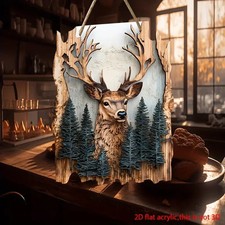 Reh Hirsch Wald Holz Wand-Bild