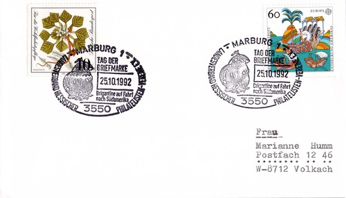 Brief sst tag der - tag, briefmarke