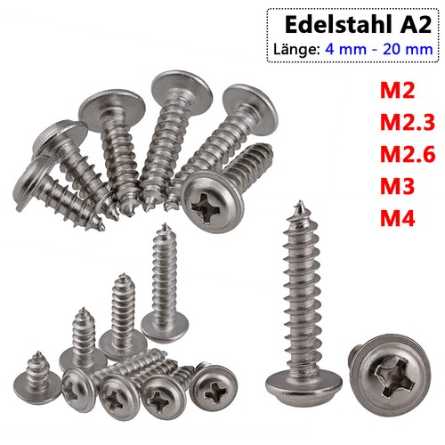 2mm 4mm blechschrauben - 4mm,