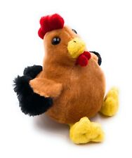 Plüschtier Stofftier Kuscheltier Hahn Kücken Huhn sitzend Höhe 15 cm Braun