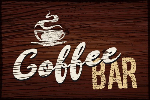 Blechschild 18x12 coffee bar - 18x12,