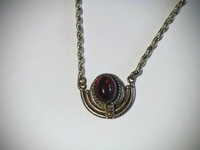 Collier 925 Sterling Silber Halskette mit Granat