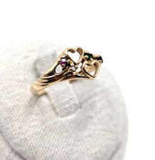 Vintage Diamant Herz Ring 585