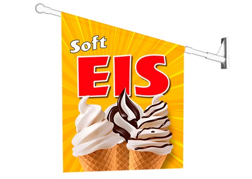 Werbefahne softeis - softeis,