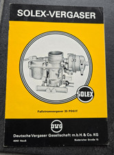 SOLEX Vergaser Deutsche Vergaser 35 PDSIT 07.1968 Motorrad Prospekt Katalog