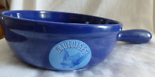 Gauloises Caquelon Käsefondue Topf Werbeartikel blau Keramik RAR 20 cm G 127