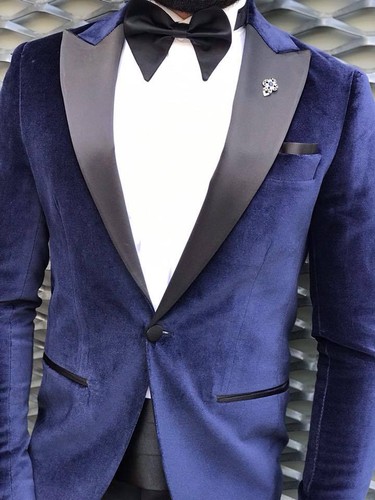 Designer blau samt - blau,