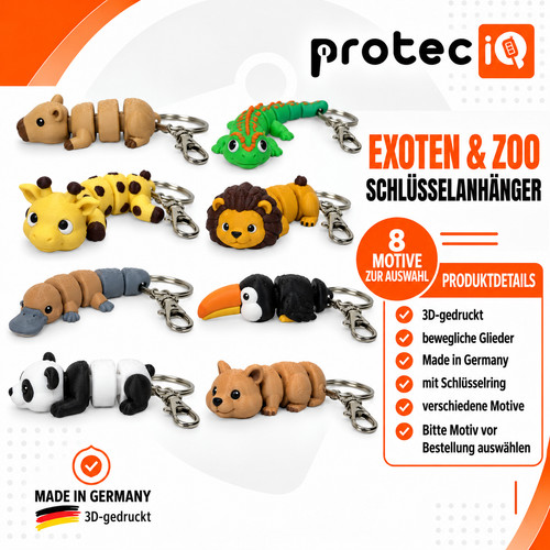 Zoo exoten schlüsselanhänger - zoo,