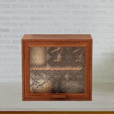 Holz Desktop Vitrine Rustikale