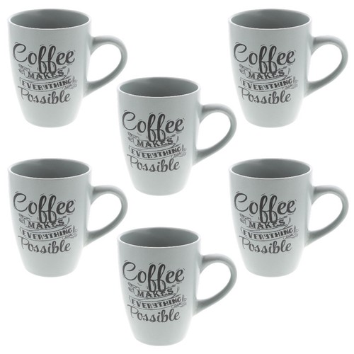 Kaffeebecher 300ml keramik - 6x,