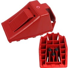 Unterlegkeil Bremskeil Radkeil PKW LKW Anhänger Wohnwagen + Blockiersystem rot  