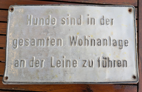 Blechschild original alt - , hunde