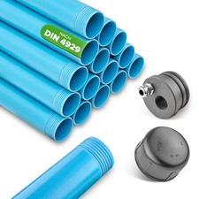 Brunnenrohr versch. Größen von 11/4" bis 41/2" Vollrohr, Filterrohr 0,3 o.0,5mm 