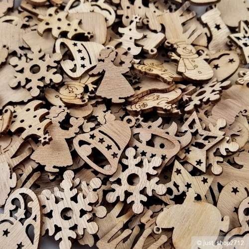 100 holz ornamente - holz, weihnachten