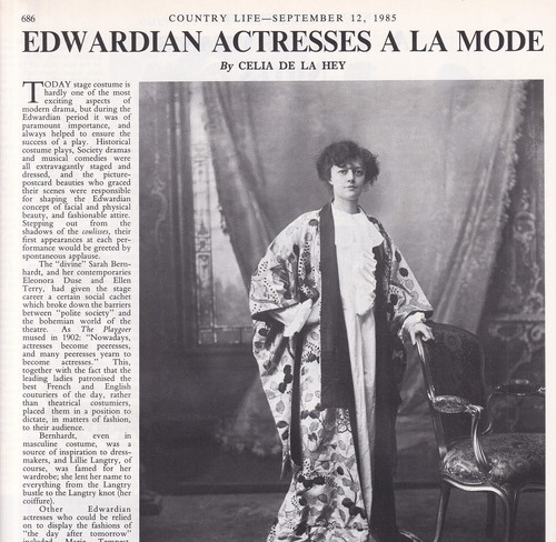 Edwardian actresses mode - edwardian, la