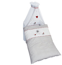 roba Kinder-Bettgarnitur 'Adam und Eule', 4-teilig, 100 x 135 cm - B-Ware