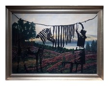 Original Gemälde Unikat Abstrakt Modern Kunst Malerei Bild Upcycling Banksy Art