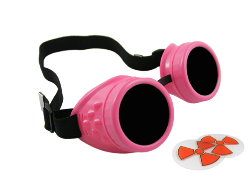 Neon pink cyber brille - cyber,