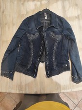 Tredy Jeansjacke blau 40 mit Nieten Baumwolle