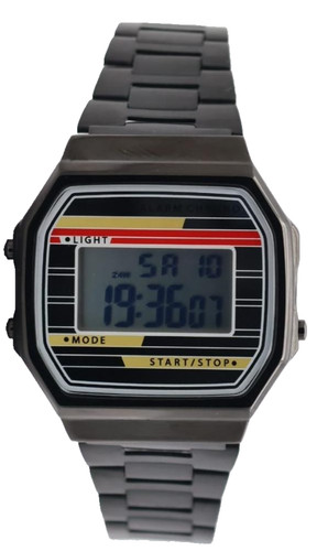 Digital herren uhr - digital, edelstahl