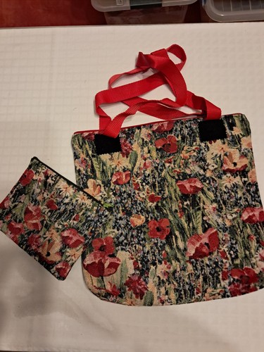 Tasche gobelin mohnblumen - tasche,