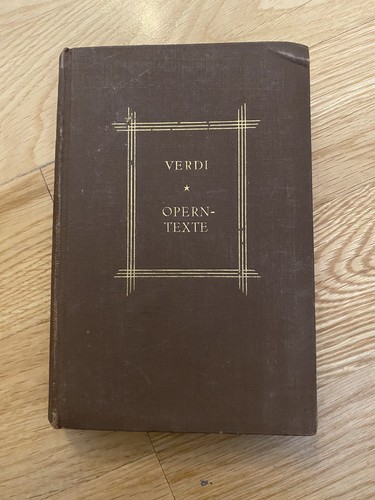 Verdi operntexte hardcover - verdi,