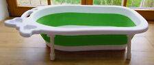 Baby Badewanne zusammenklappbar grün weiß faltbar 80x48x20
