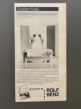 Rolf Benz Zweier-Sofa Sofa Möbel Nagold 1983 Vintage Ad Werbung Reklame