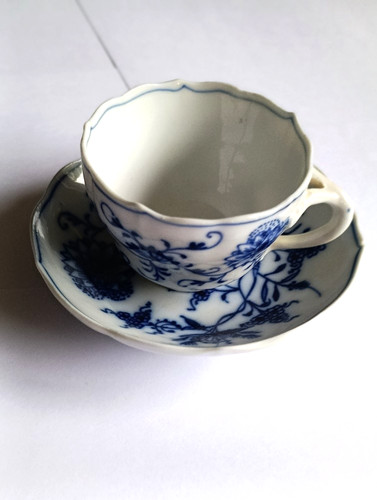 Meissen tasse mit untertasse - meissen,