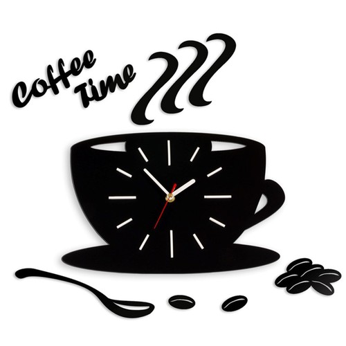 Coffee time wanduhr tasse - coffee,