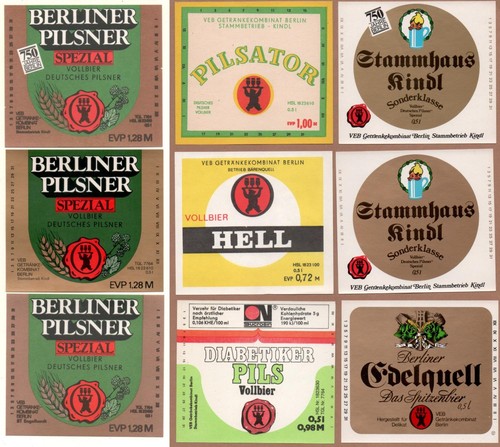 Bieretiketten ddr 1980er - 9,