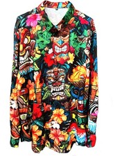 Herren Hawaii Hemd Langarm Regular Fit Gr. XL