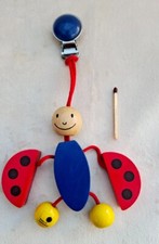 Selecta Holz Marien Käfer Clip für Kinderwagen Baby Bett Spielzeug für Puppe