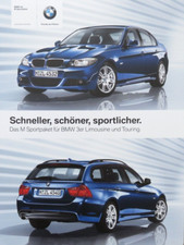 BMW 3er E90 M Sportpaket Prospekt Blatt Brochure von 2009