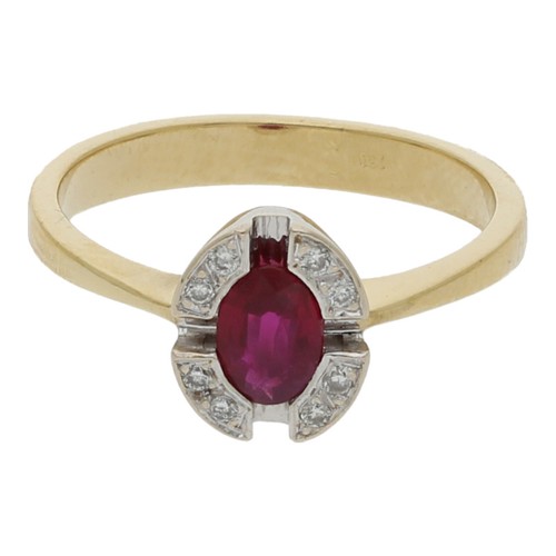Rubin brillant ring - rubin,