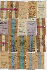 1960 1975 Österreich 20 Eisenbahn Fahrkarten, Szengottard, Praterstern etc. etc.